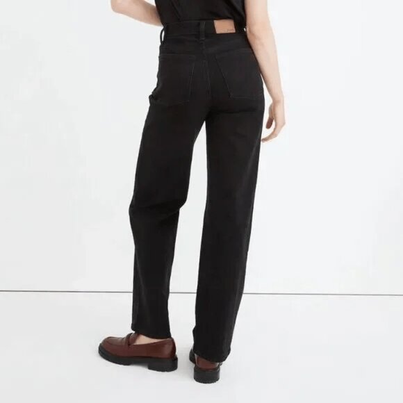 Madewell The Petite Perfect Vintage Wide-Leg Jean in Belmere Wash Black Size 26P - Picture 2 of 8